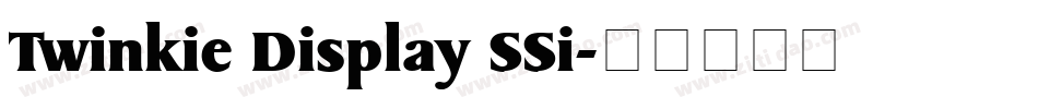 Twinkie Display SSi字体转换